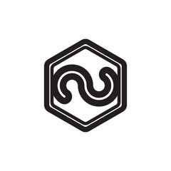 infinity icon isolated on white background.