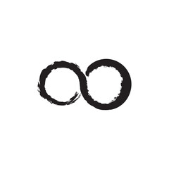 infinity icon isolated on white background.