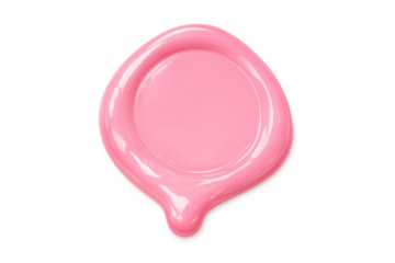 Pink wax seal providing an elegant element for branding, invitations, or luxury packaging with a transparent background