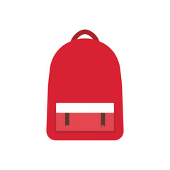 Red Backpack Illustration School, Travel, and Education Design