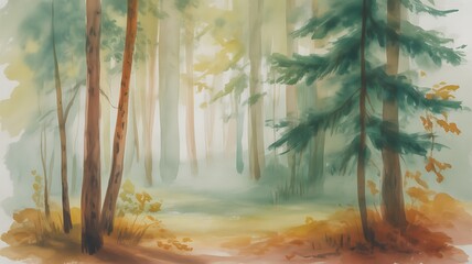 forest in the morning