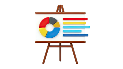 3D Pie Chart and Bar Graph on Easel