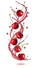 Cherries in Motion - A Vibrant Splash of Flavor and Freshness.
