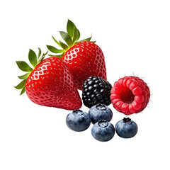  Fresh Berries Selection for Healthy Nutrition Concept, Generative AI