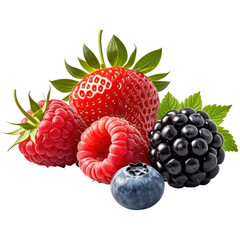  Fresh Berries Selection for Healthy Nutrition Concept, Generative AI