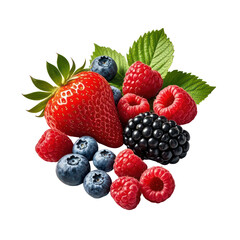  Fresh Berries Selection for Healthy Nutrition Concept, Generative AI
