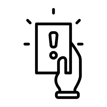 Disciplinary Action Icon - Black Outline