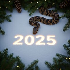 Year of the Snake 2025 - Festive New Year Celebration with Snake.