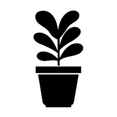 illustration green plant philodendron in pot vector © Desi