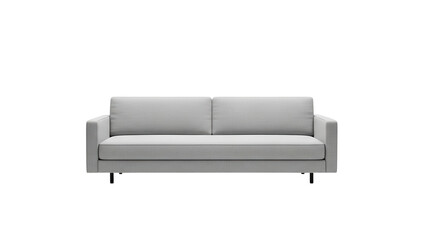 Obraz premium Modern Light Gray Two-Seater Sofa Product Shot isolated PNG with Transparent Background