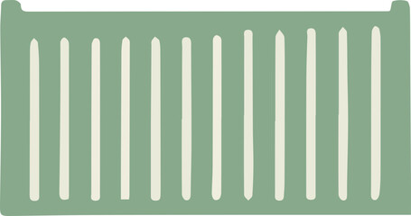 Hand Drawn Green Container Illustration