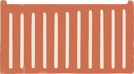 Hand Drawn Red Container Illustration