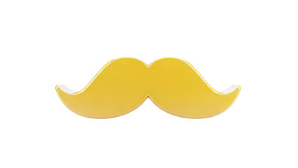 Yellow Moustache Icon
