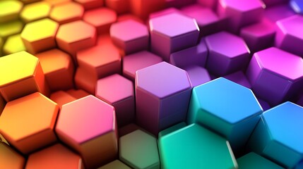 Obraz premium Abstract background with hexagons - Generative Ai