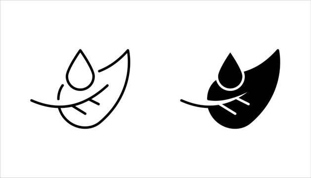 Organic cosmetic line icons set. Organic skin care components or labels. vector illustration on white background