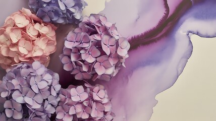 A backdrop of romantic violet flowers