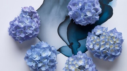 blue hydrangea flower