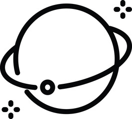 Planet with ring and sparkling stars © BAE