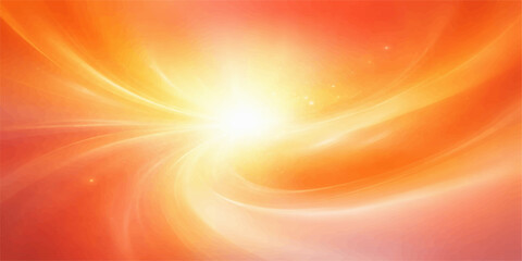 Abstract orange and yellow background design with bright sun rays, glowing light, and a vibrant summer color pattern backdrop