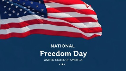 Celebrating national freedom day honoring american liberty and independence
