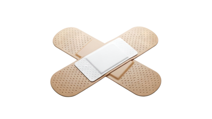 Two Band-Aids Crossed Over Each Other