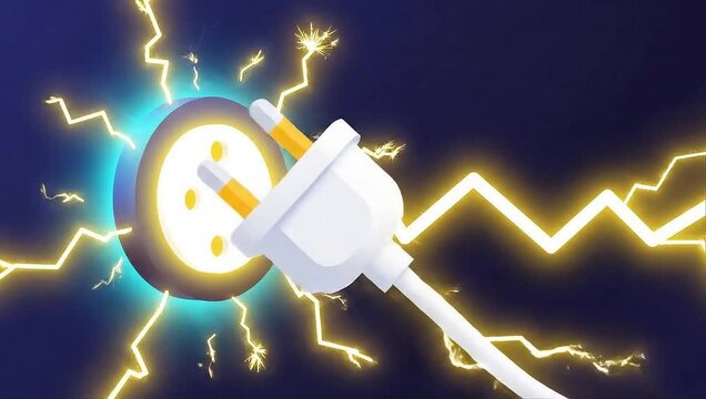 Electrical Safety Animation - Plug and Socket Power Surge.
