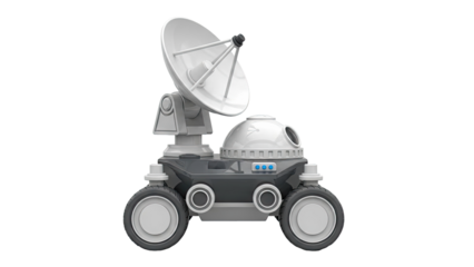 Stylized Rover with Satellite Dish