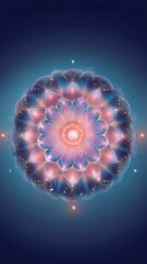 Glowing Floral Mandala Design with Spiritual Energy