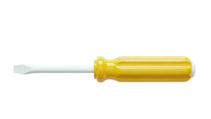 Yellow Screwdriver with Flathead