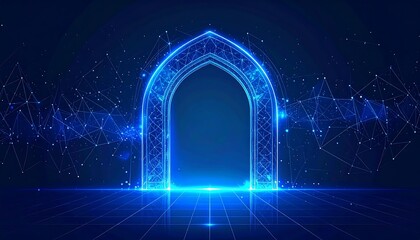 Futuristic Portal - A Glowing Gateway to Digital Realms and Innovation.