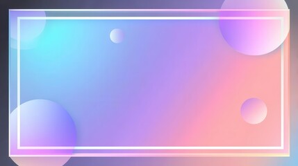 Gradient Background with Geometric Shapes and Frame Design