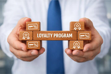 Business concept of loyalty customer program. Sales and discount.new