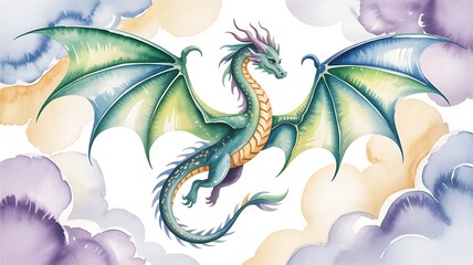 watercolor illustration of a tropical beach