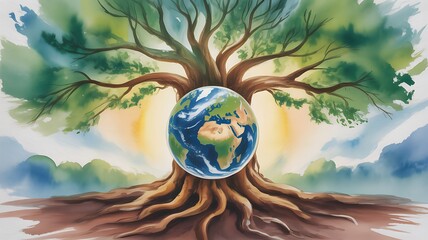 planet earth in the sky