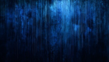 Abstract digital glitch in deep blue