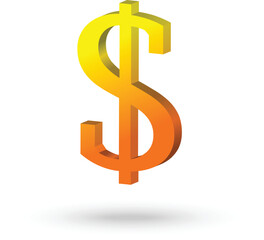 Obraz premium Financial Dollar Sign Icon for Business and Finance