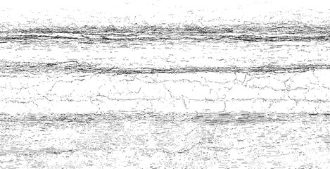 Obraz premium Abstract black and white showcasing horizontal layers of distressed textures and fine lines, reminiscent of cracked surfaces, geological cross-sections, or distressed paper backgrounds