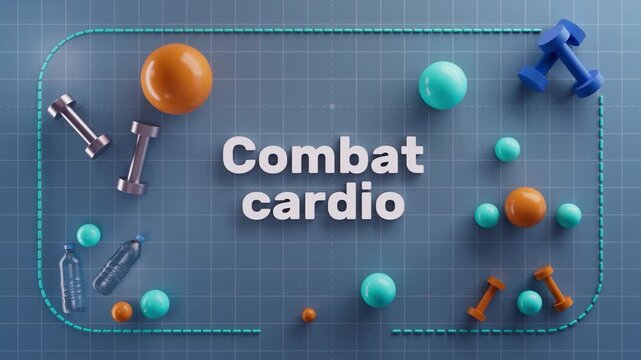 Combat Cardio Training for Maximum Fat Burn. Martial Arts Inspired Fitness Routine for High Intensity Interval Training and Weight Loss.