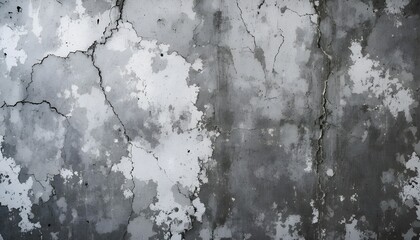 Monochrome White and Gray Grunge Texture, Old Concrete Wall Background, Artistic Cement and Cotton Gray Design
