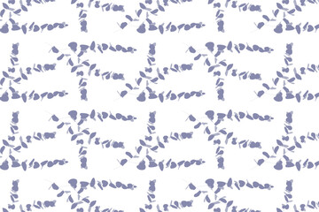 Fototapeta premium Seamless pattern of abstract purple eucalyptus leaves