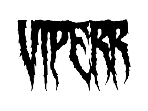 Viperr black and white vector logo 