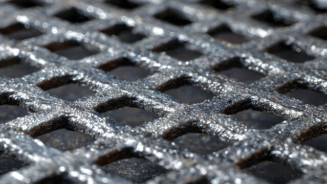 Zinc Crystallization Spangle Pattern on Galvanized Wire Mesh