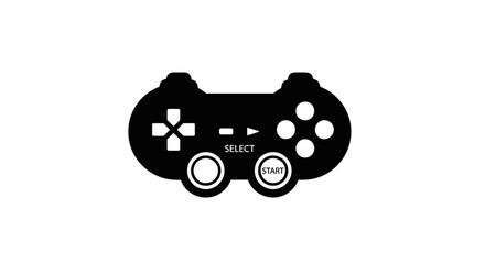 Black video game controller silhouette. © AHMAD