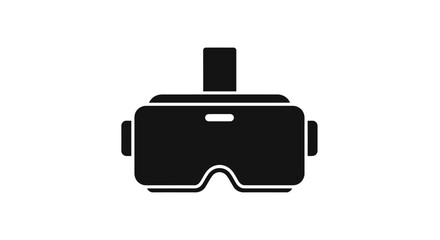 Virtual reality headset device icon.