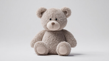 Obraz premium Cute teddy bear plush toy for kids soft fluffy bear toy for children adorable stuffed animal gift idea