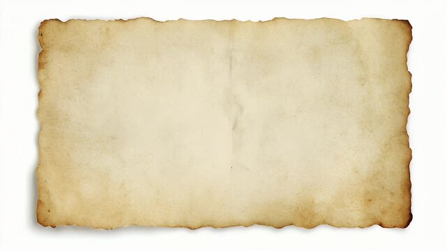 Vintage Parchment Paper Animation Background with Torn Edges and Seamless Loop