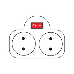 illustration of a 2-hole socket