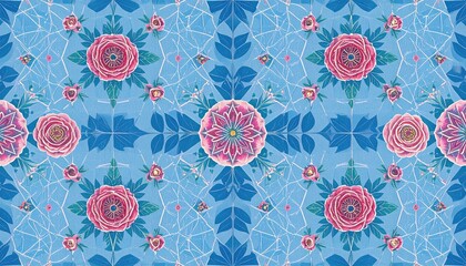 vintage flower rose seamless pattern background