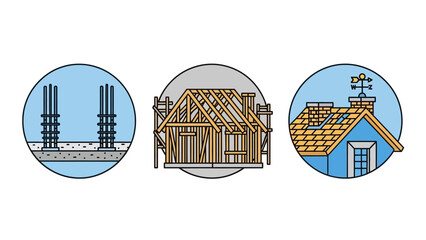 House Construction Stages Foundation Framing Roofing