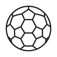 Obraz premium Simple black and white illustration of a classic soccer ball design
